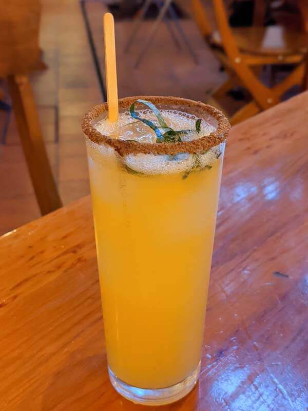 mezcal cocktail in oaxaca