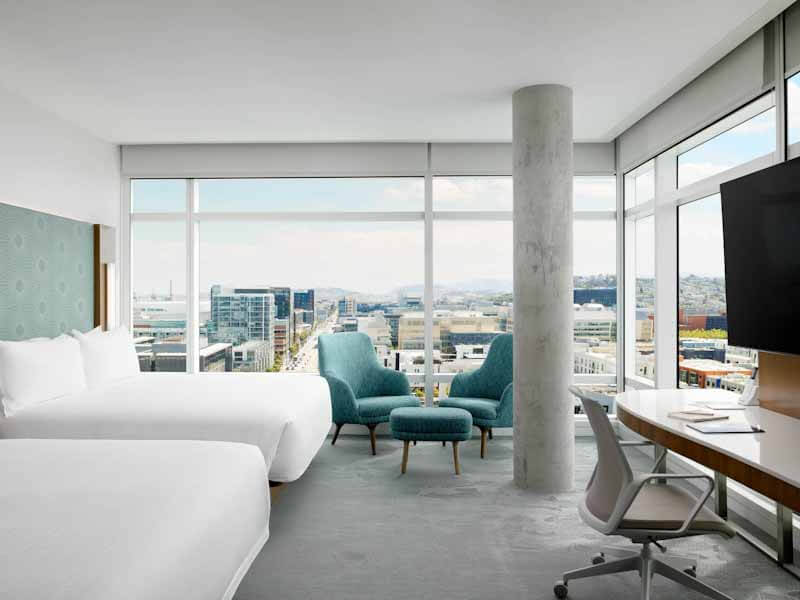room with floor to ceiling windows