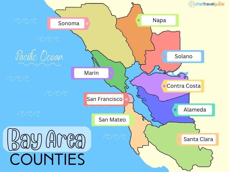 Bay Area Counties Map 