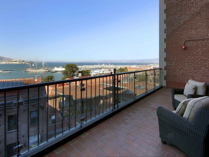 hotel balcony with ocean views