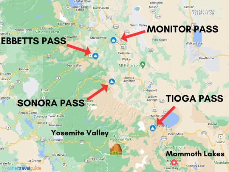 Driving Time Mammoth Lakes To Yosemite Valley Via Tioga Pass
